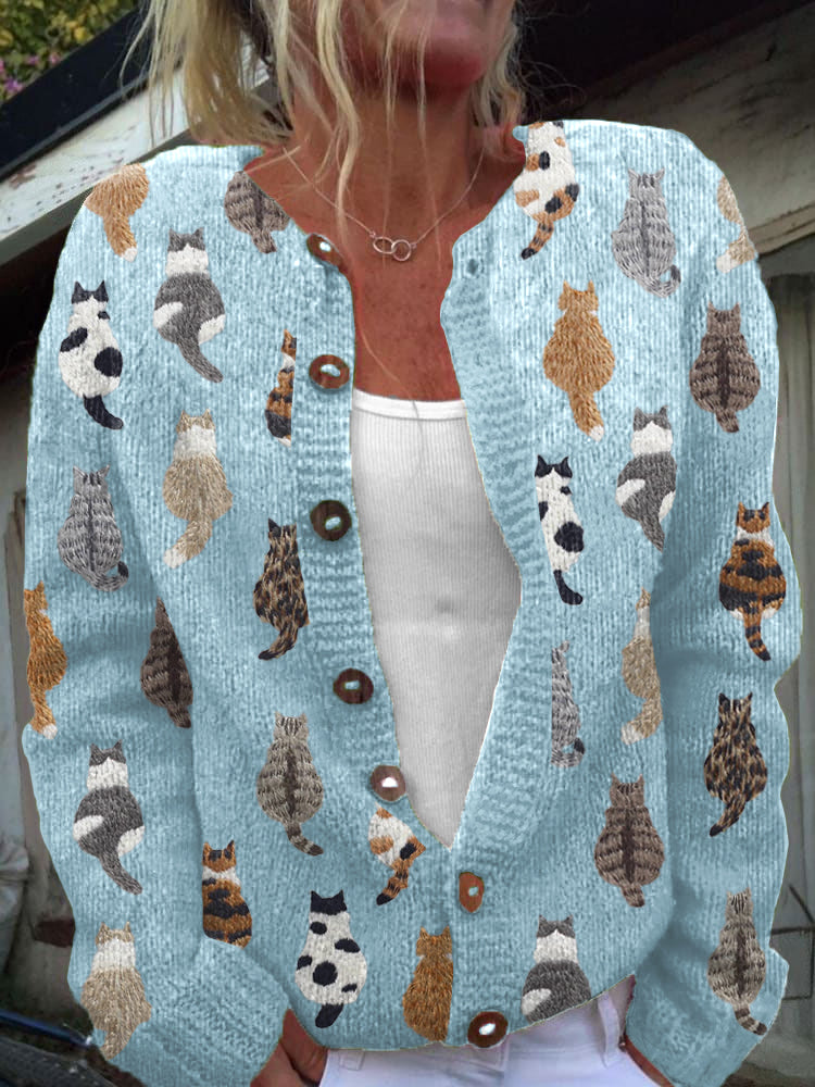 Tabitha™ | Charming Cat Knit Cardigan
