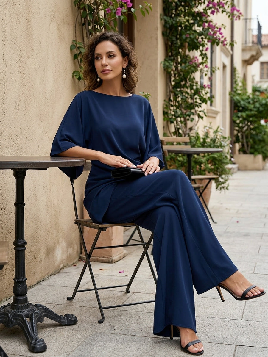 Cynthia Draped Wide-Leg Occasion Set