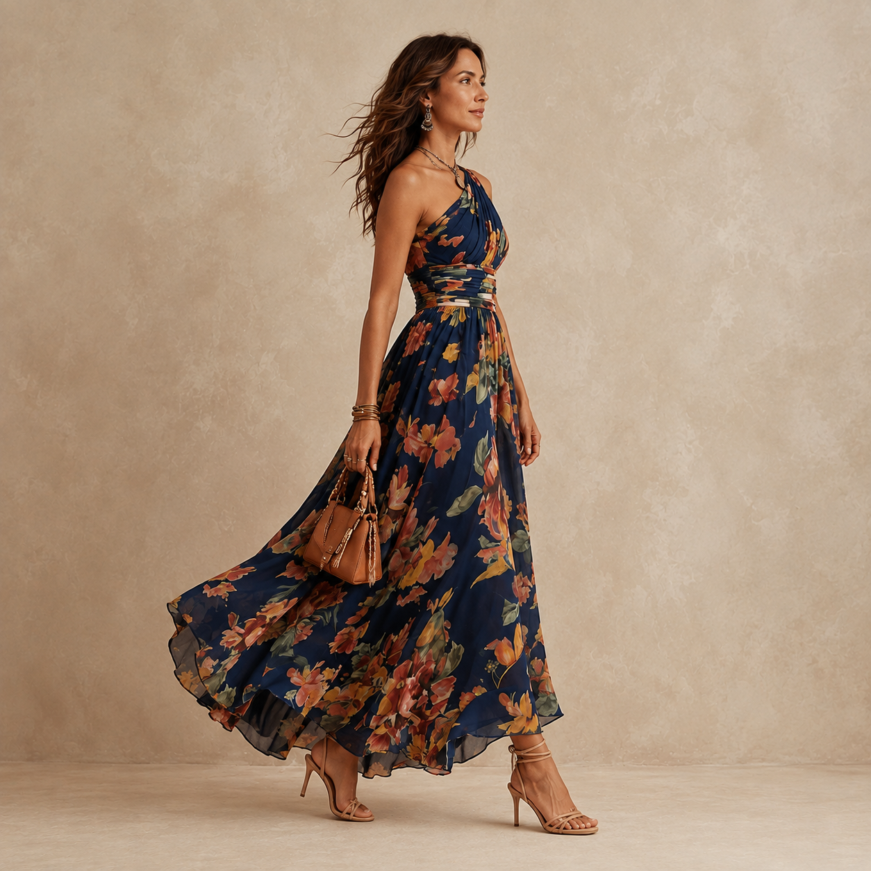 Eleanor | Enchanted Floral One-Shoulder Maxi Dress