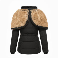Heather Padded Winter Coat with Fur-Look Hood