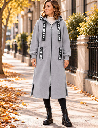 Beryl Long Hooded Zip Coat