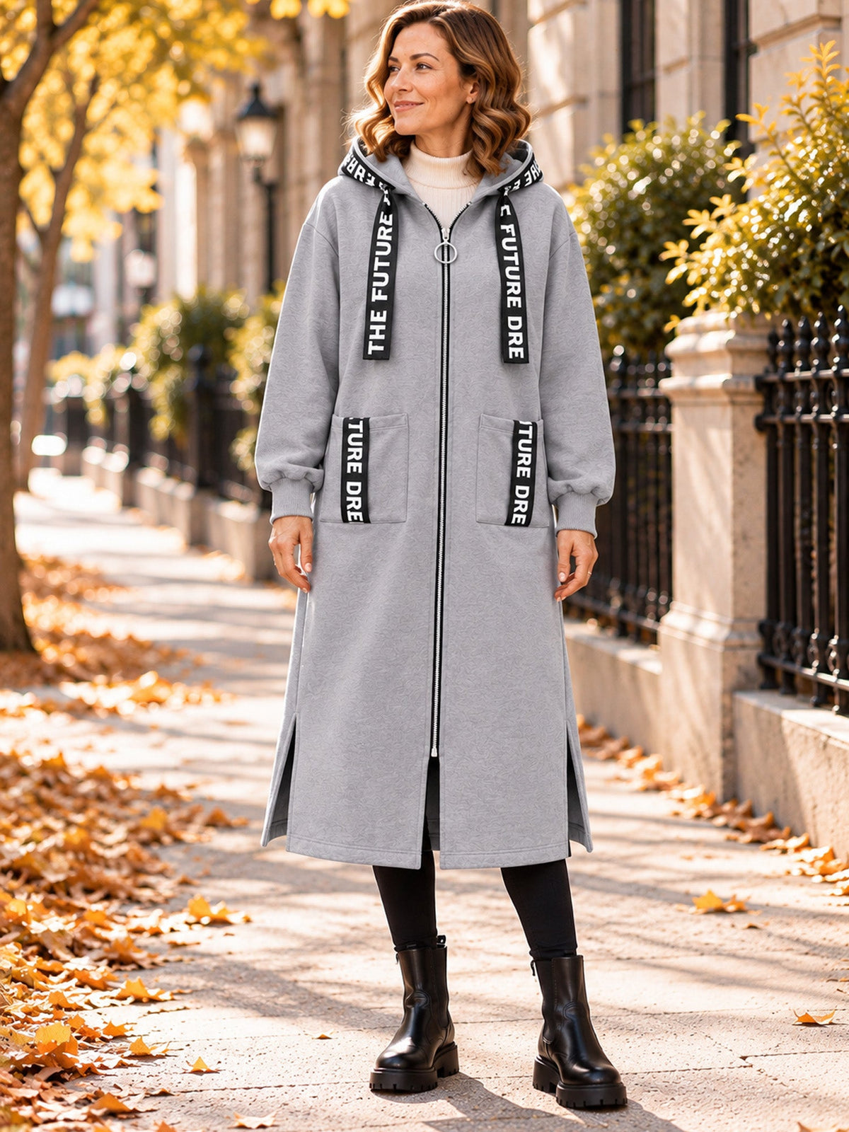 Beryl Long Hooded Zip Coat