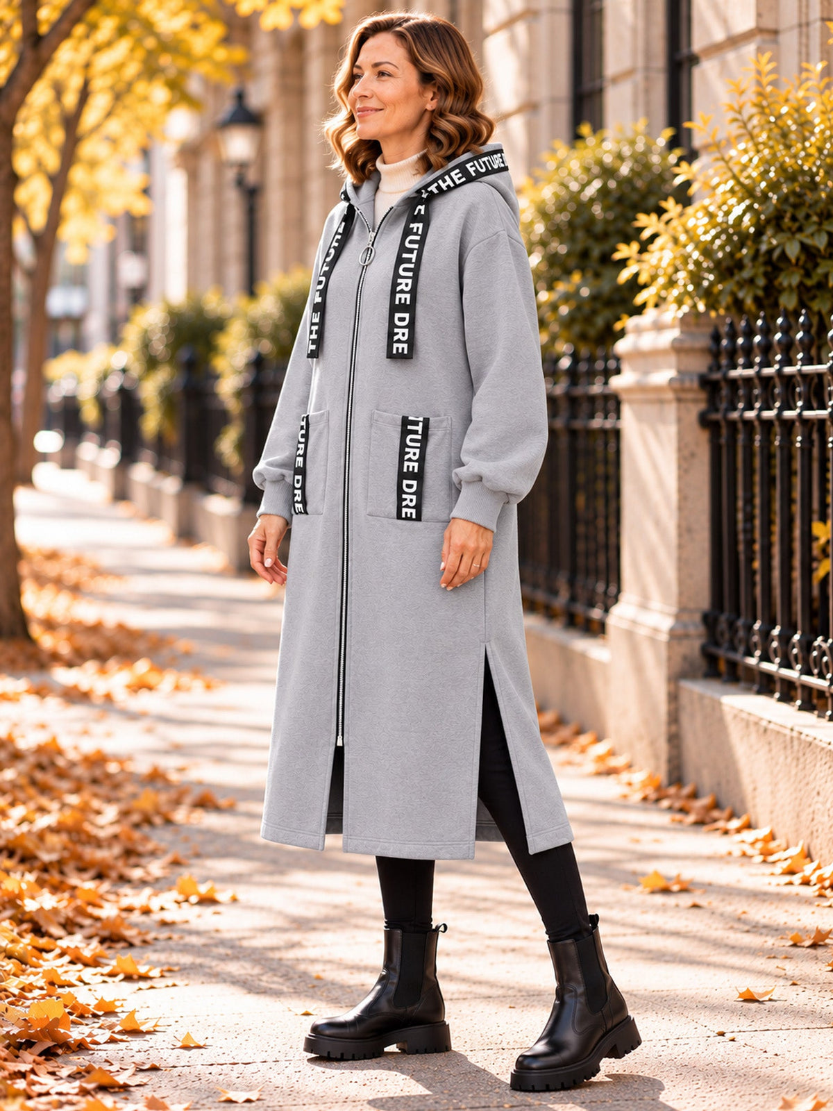 Beryl Long Hooded Zip Coat