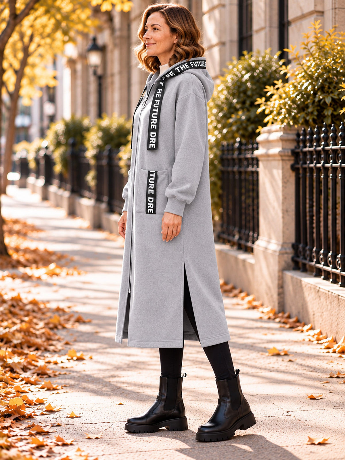 Beryl Long Hooded Zip Coat