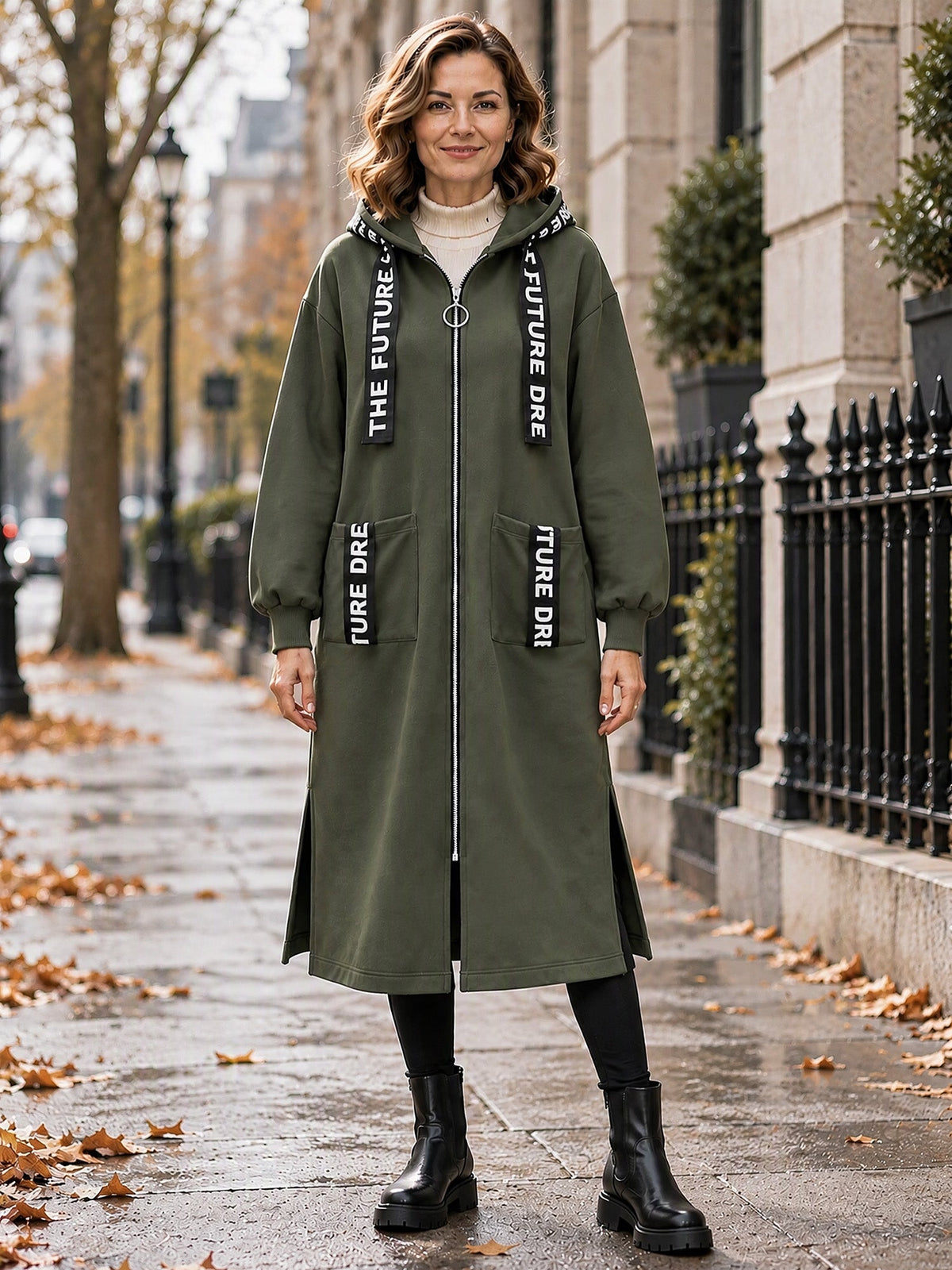 Beryl Long Hooded Zip Coat