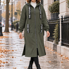 Beryl Long Hooded Zip Coat