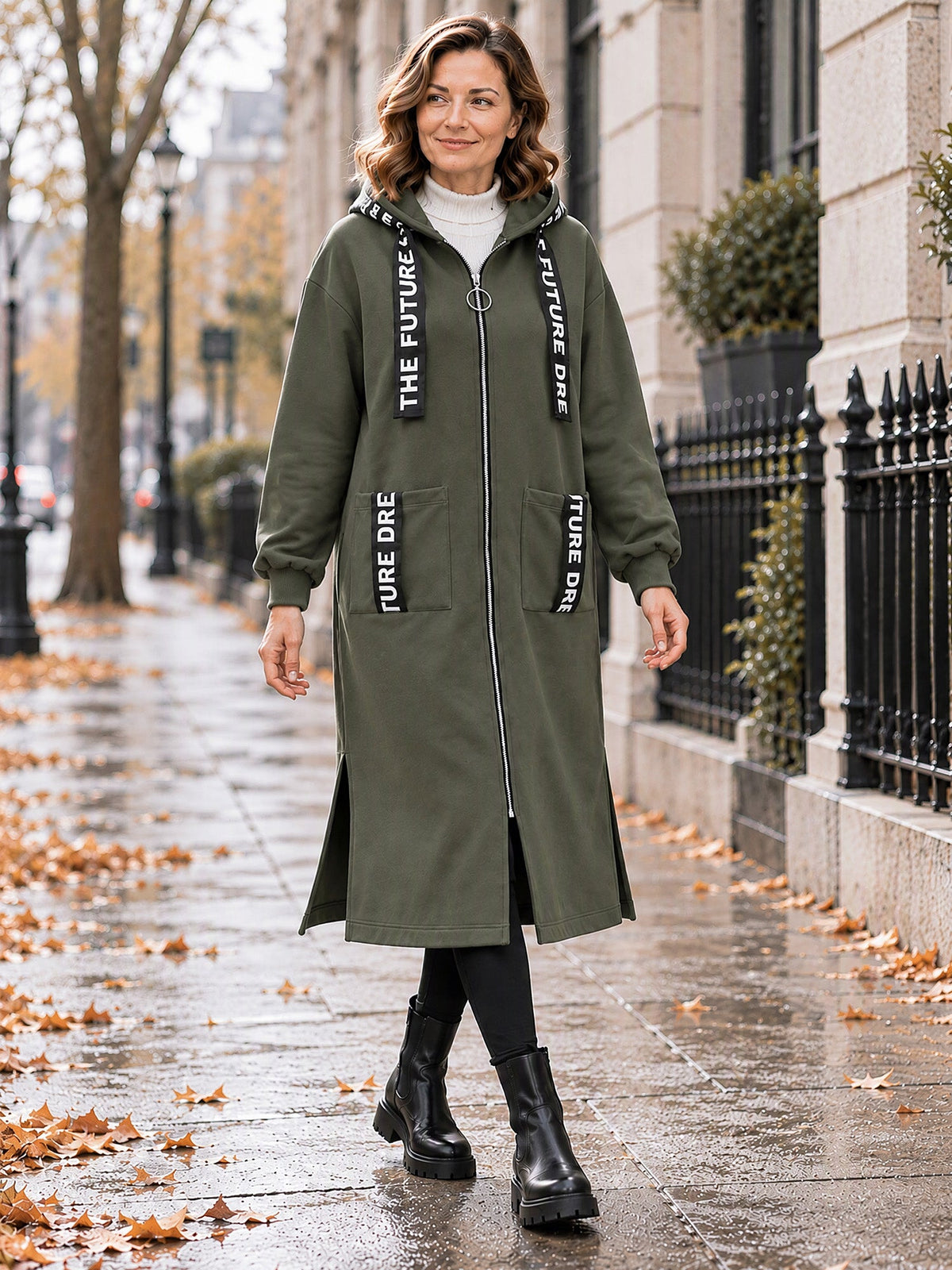 Beryl Long Hooded Zip Coat
