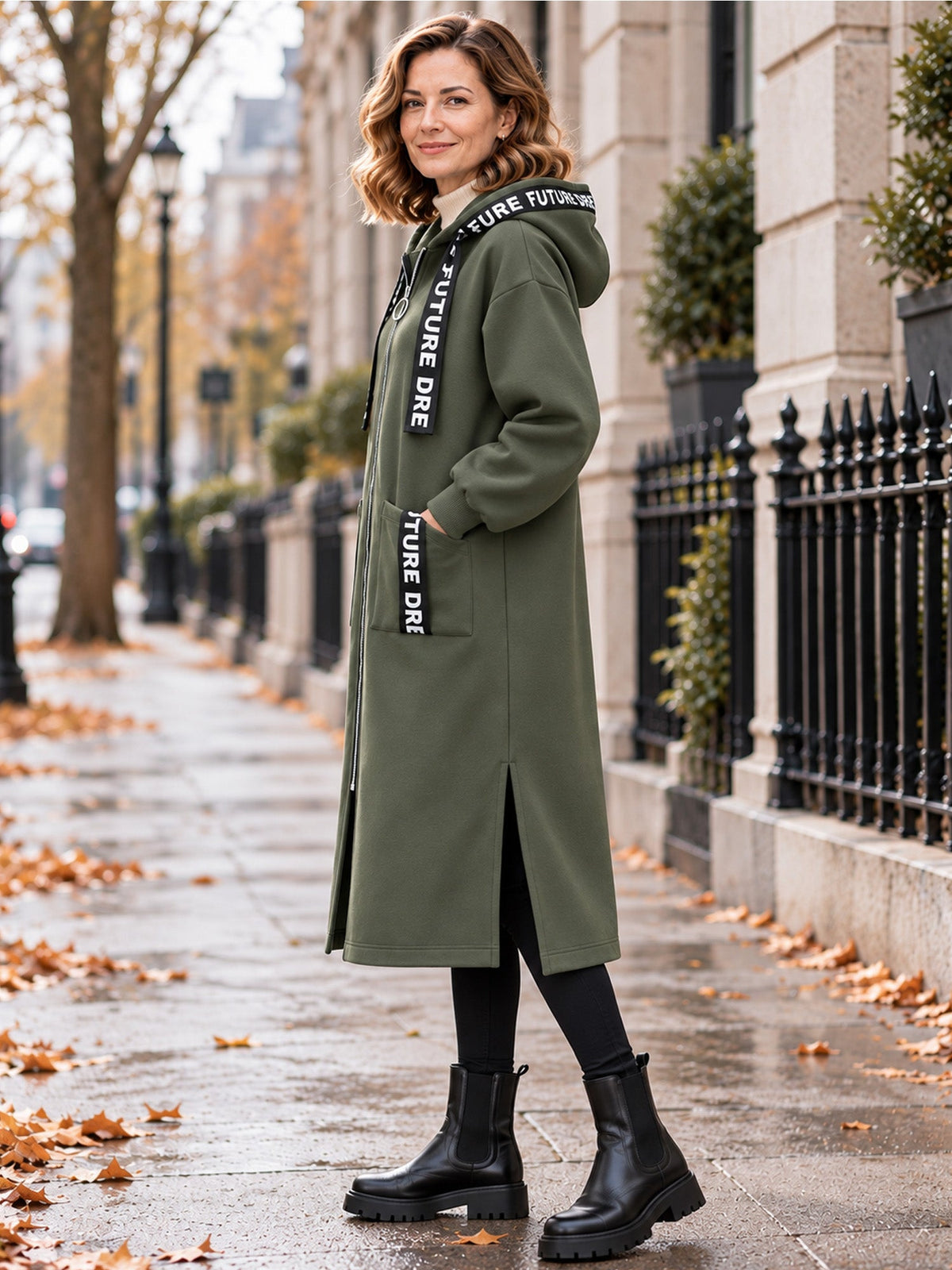 Beryl Long Hooded Zip Coat