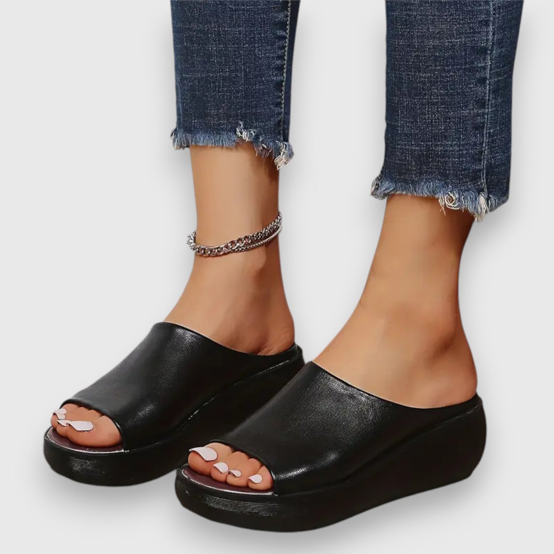 Amelie – Soft Faux Leather Sandals