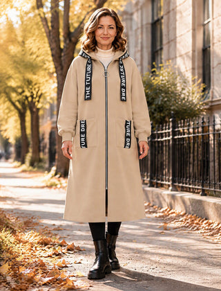 Beryl Long Hooded Zip Coat