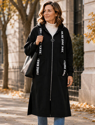 Beryl Long Hooded Zip Coat