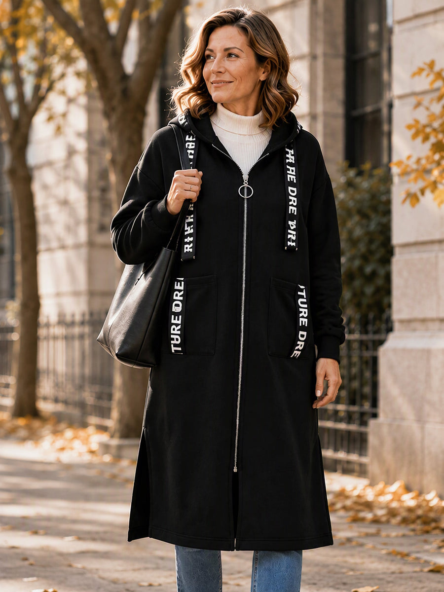 Beryl Long Hooded Zip Coat