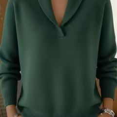 Ailsa Shawl Collar V-Neck Jumper
