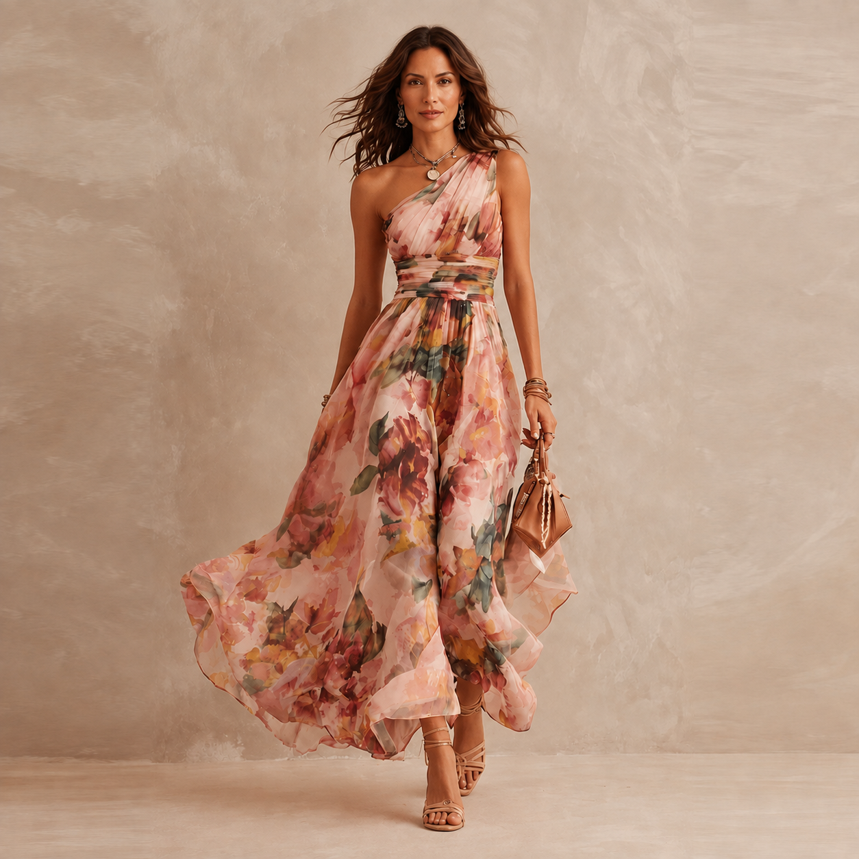 Eleanor | Enchanted Floral One-Shoulder Maxi Dress