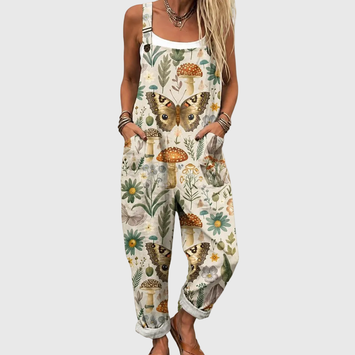BOTANICAL BUTTERFLY JUMPSUIT
