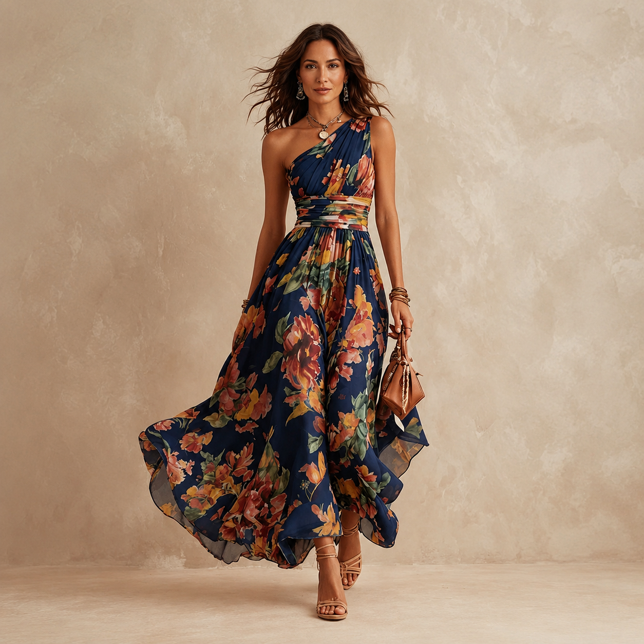 Eleanor | Enchanted Floral One-Shoulder Maxi Dress