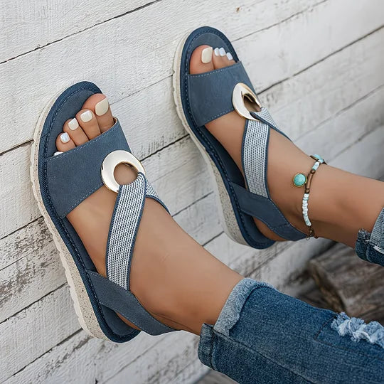 Ruby - Woven Strap Comfort Sandals