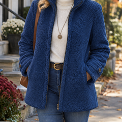 Joy Cosy Teddy Fleece Stand Collar Jacket