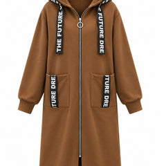 Beryl Long Hooded Zip Coat