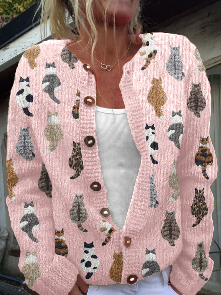 Tabitha™ | Charming Cat Knit Cardigan