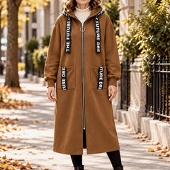 Beryl Long Hooded Zip Coat