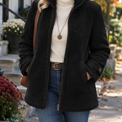 Joy Cosy Teddy Fleece Stand Collar Jacket