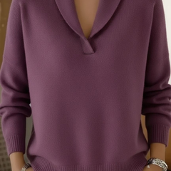 Ailsa Shawl Collar V-Neck Jumper