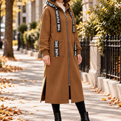 Beryl Long Hooded Zip Coat
