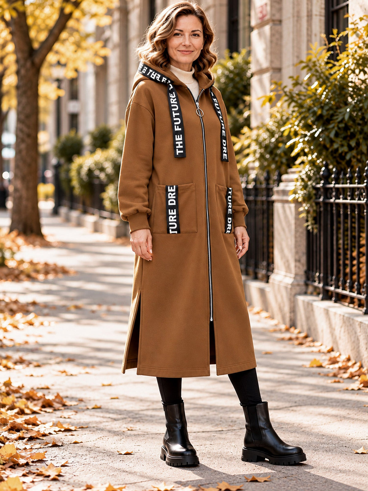 Beryl Long Hooded Zip Coat