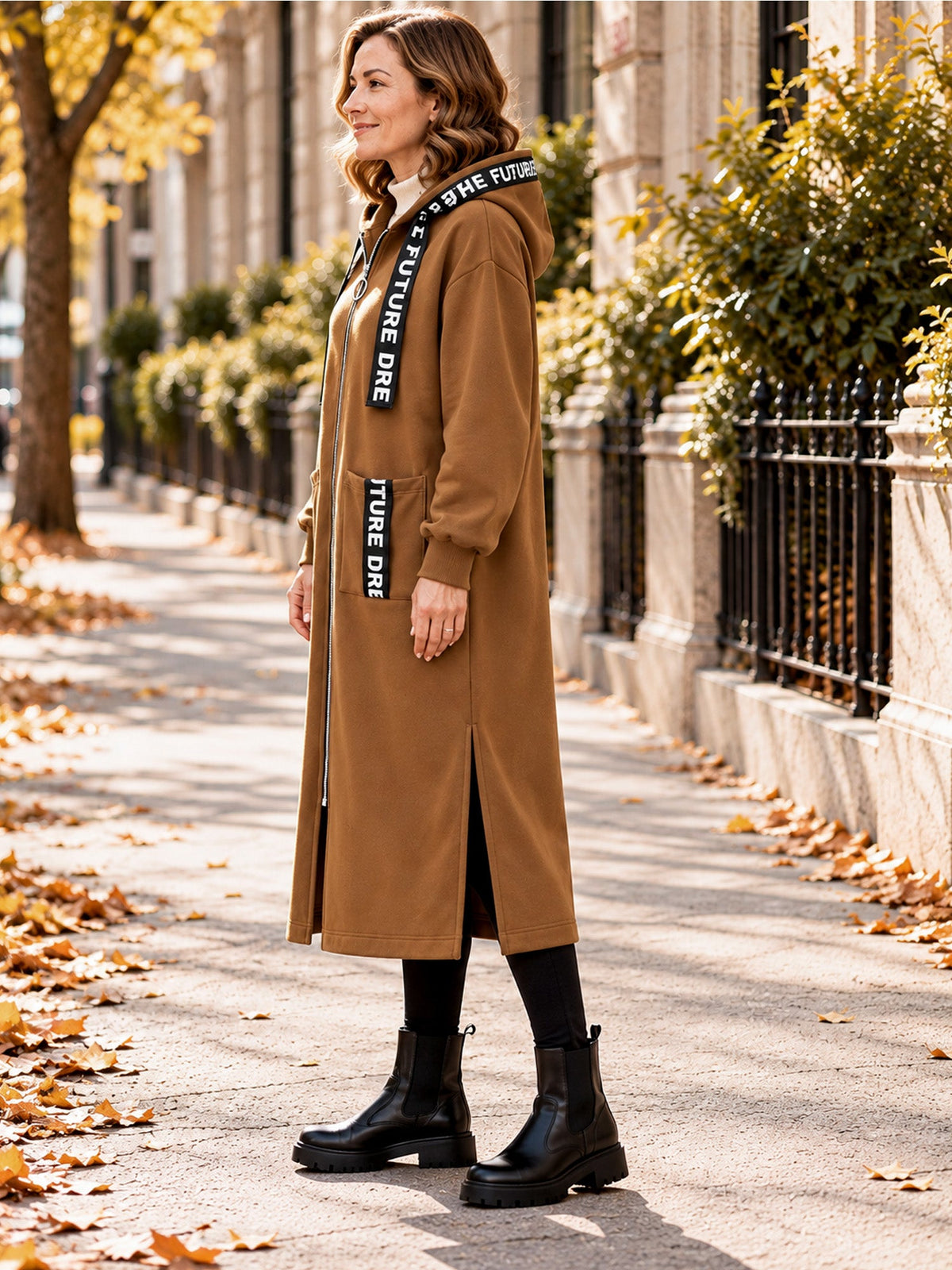 Beryl Long Hooded Zip Coat