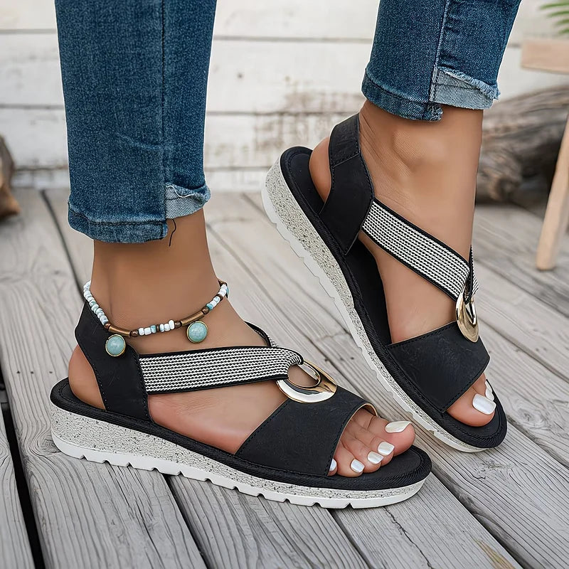 Ruby - Woven Strap Comfort Sandals