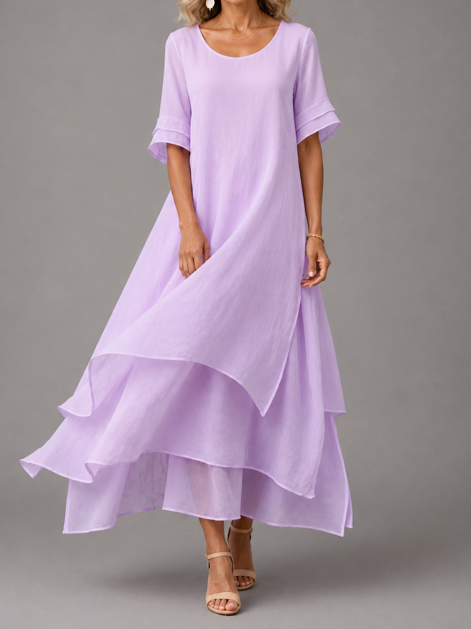 Rosalie™ | Graceful Layered Midi Dress