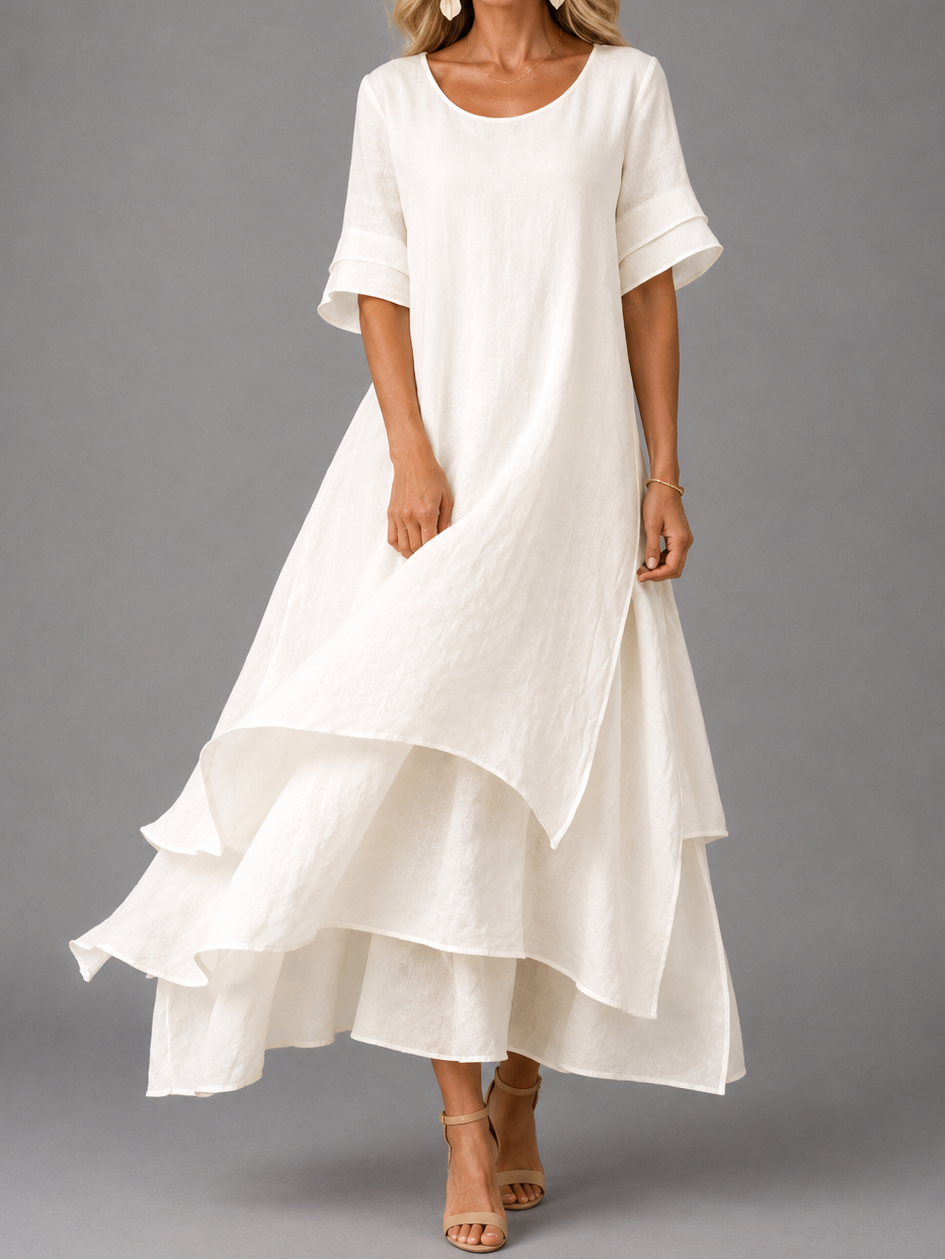 Rosalie™ | Graceful Layered Midi Dress