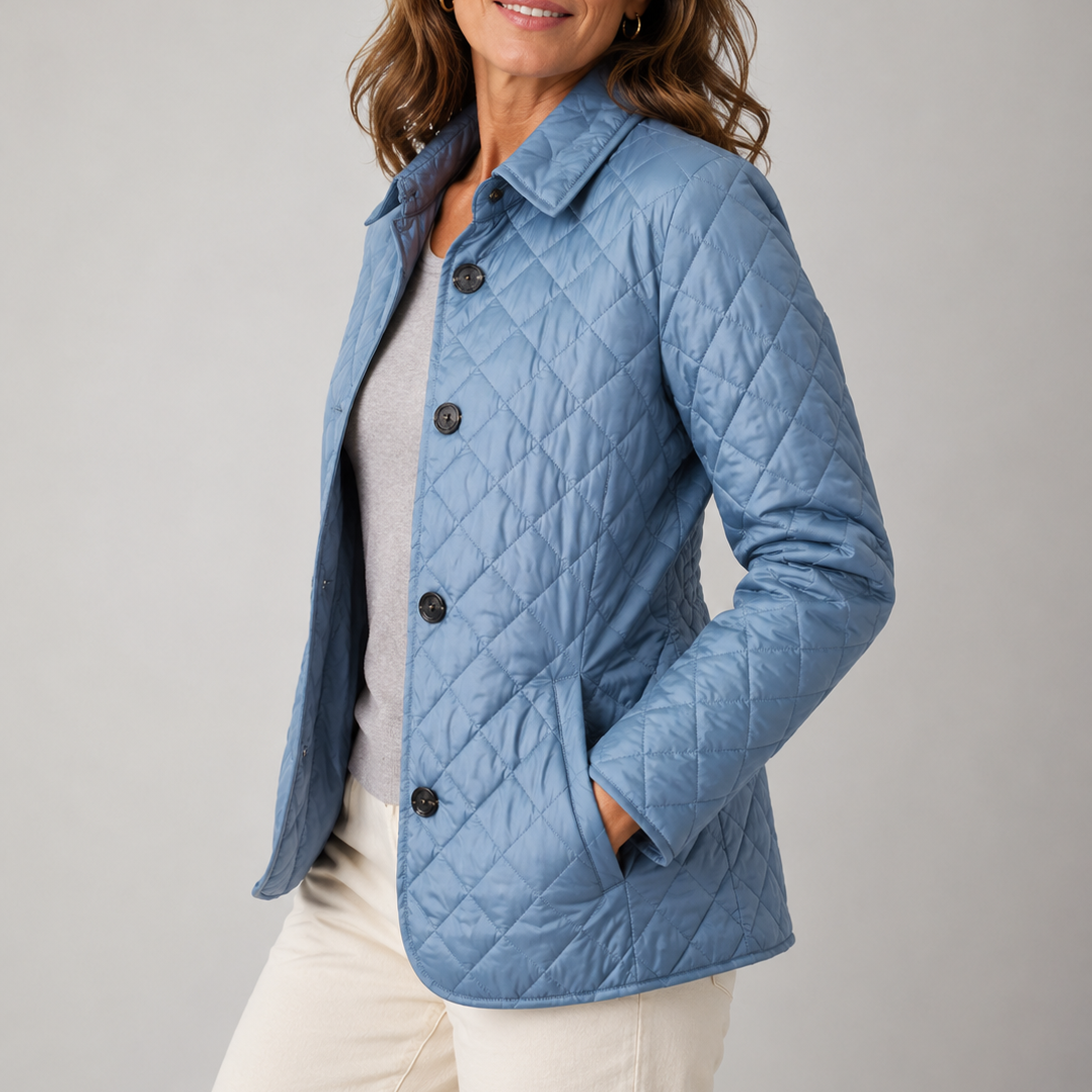 Lesley Diamond Quilted Button Jacket