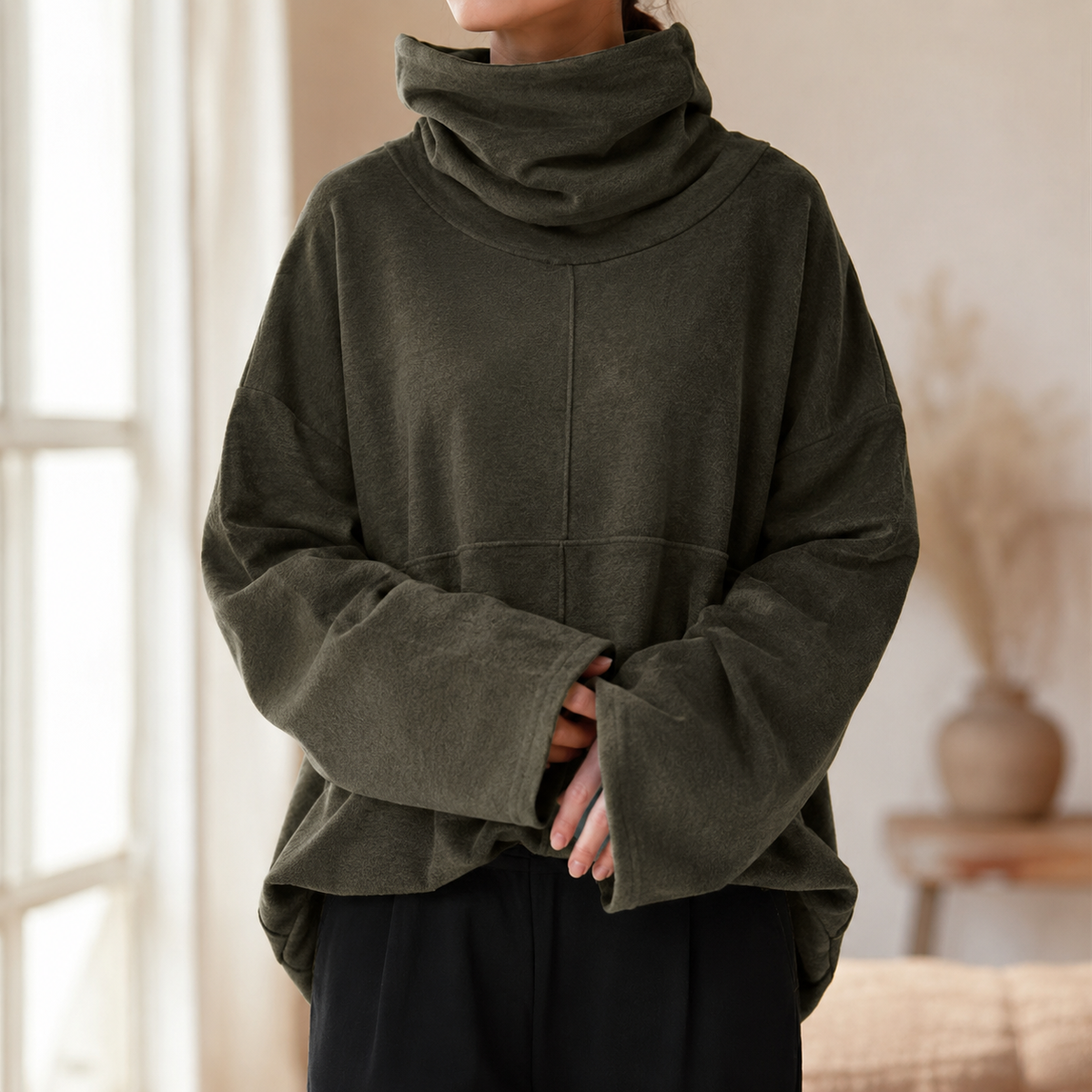 Rosemary Relaxed Cowl Neck Jumper