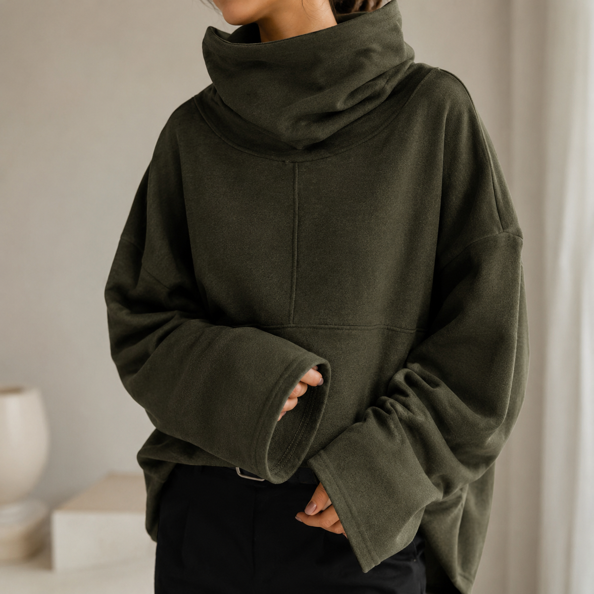 Rosemary Relaxed Cowl Neck Jumper