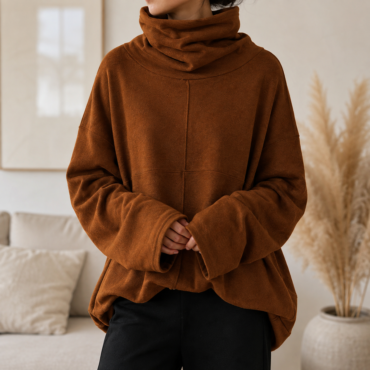 Rosemary Relaxed Cowl Neck Jumper