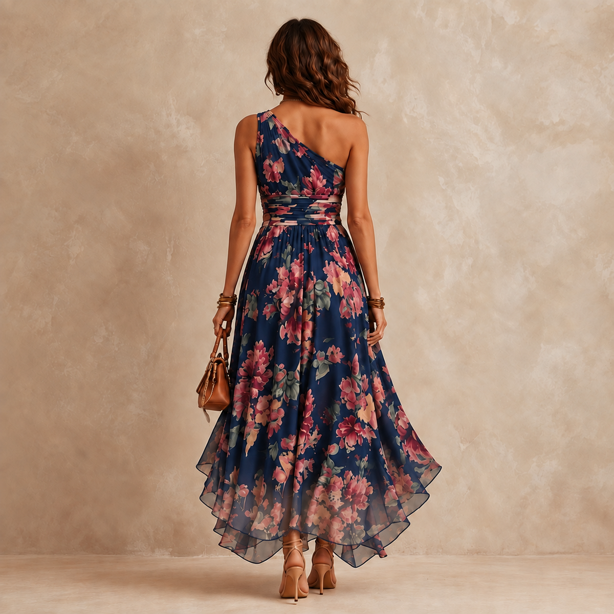 Geraldine One-Shoulder Floral Maxi Dress