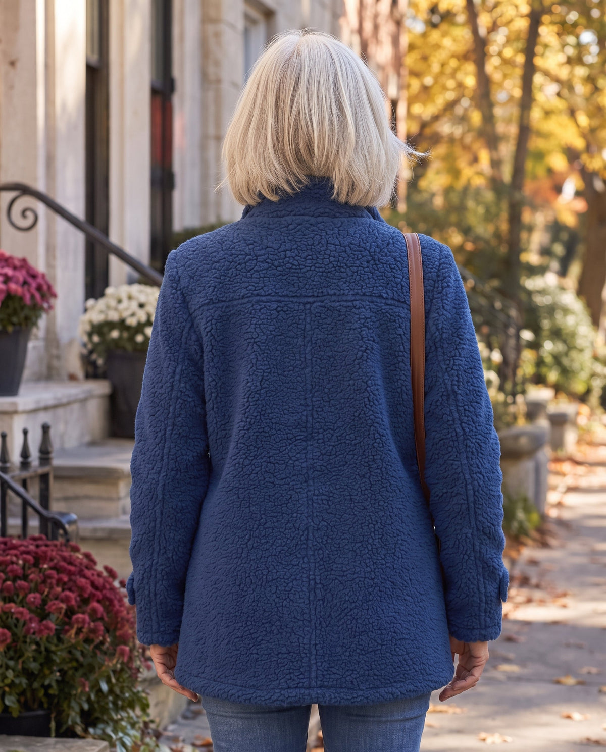 Joy Cosy Teddy Fleece Stand Collar Jacket