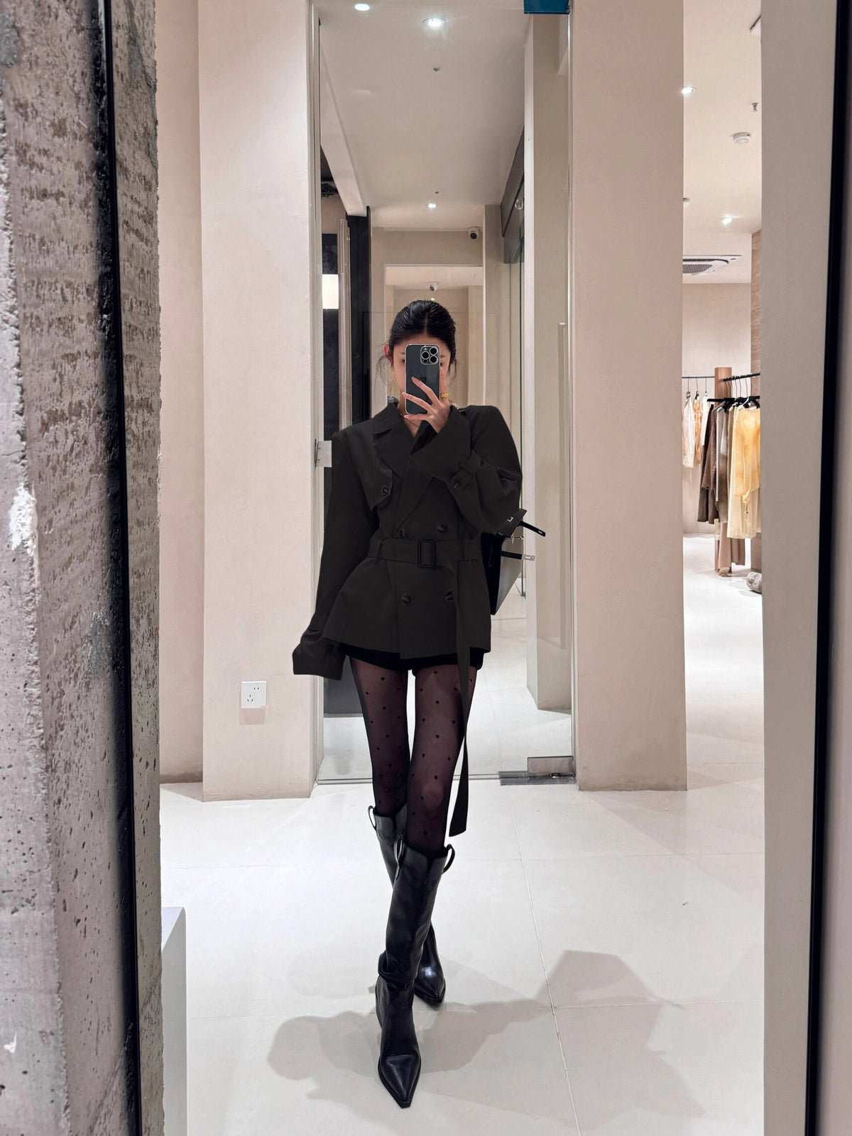 Roberta Short Double Breasted Belted Trench Coat