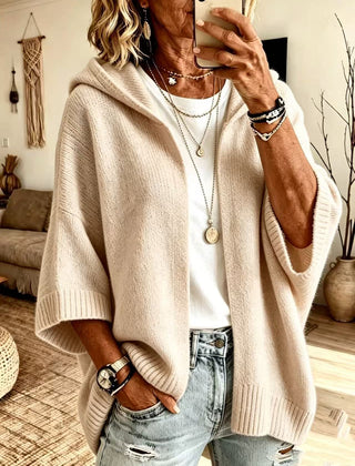 Jane Hooded Batwing Knit Cardigan