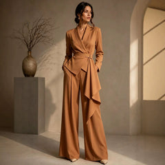 Ann | Wrap Blazer and Wide-Leg Trouser Suit