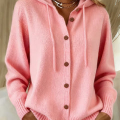 Bernice | Hooded Button-Front Knit Cardigan