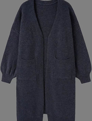 Dawn | Long Open Front Pocket Cardigan
