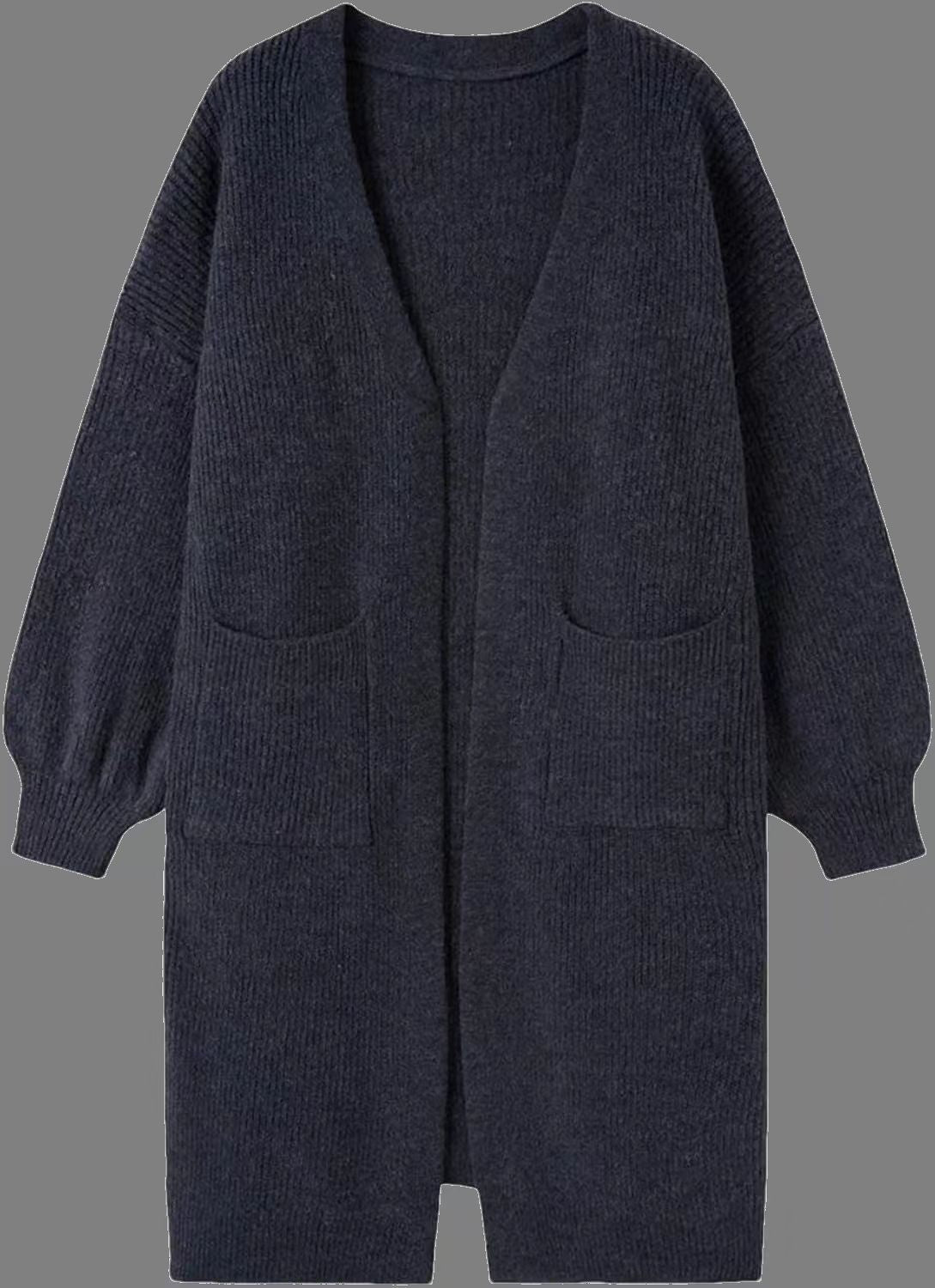 Dawn | Long Open Front Pocket Cardigan