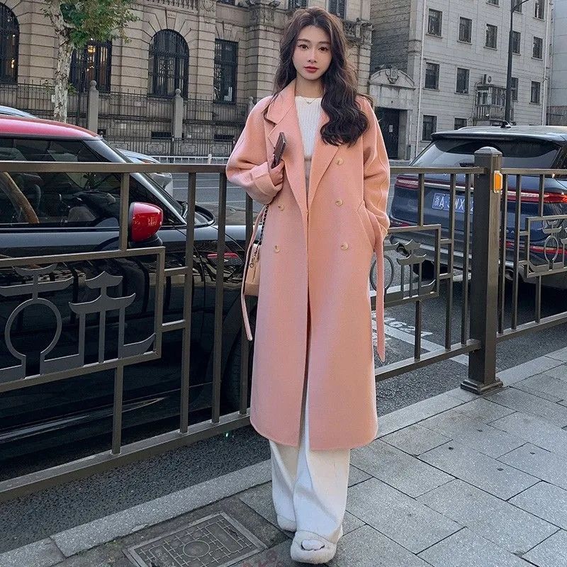 Collette Long Double Breasted Belted Coat
