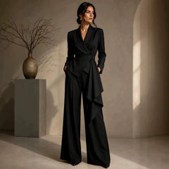 Ann | Wrap Blazer and Wide-Leg Trouser Suit