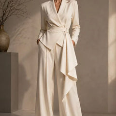 Ann | Wrap Blazer and Wide-Leg Trouser Suit