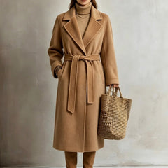 Gina Long Belted Wrap Coat