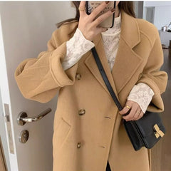 Collette Long Double Breasted Belted Coat
